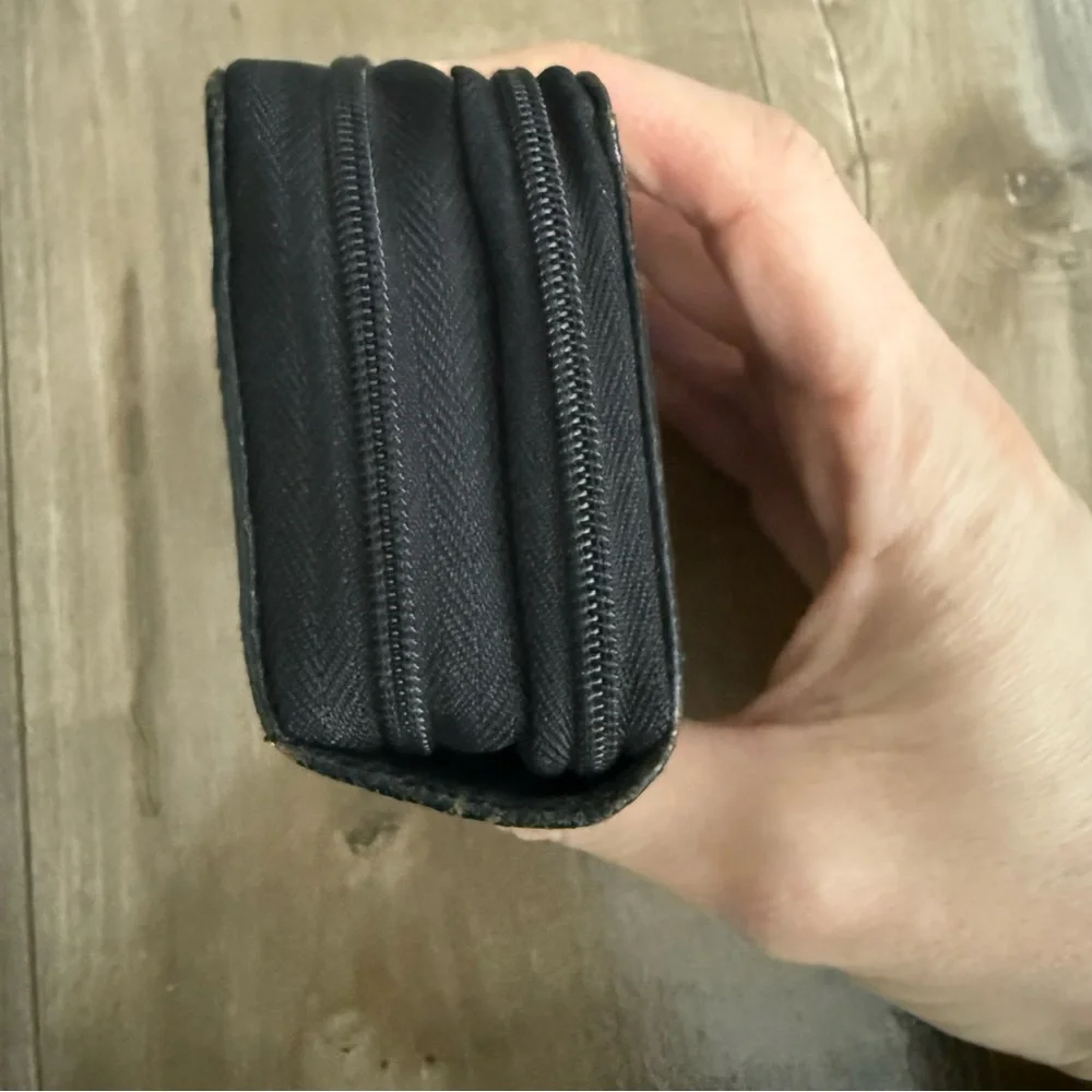 Vintage‎ Buxton Leather Wallet ID Coin Multi Card Accordion Holder Double Zipper